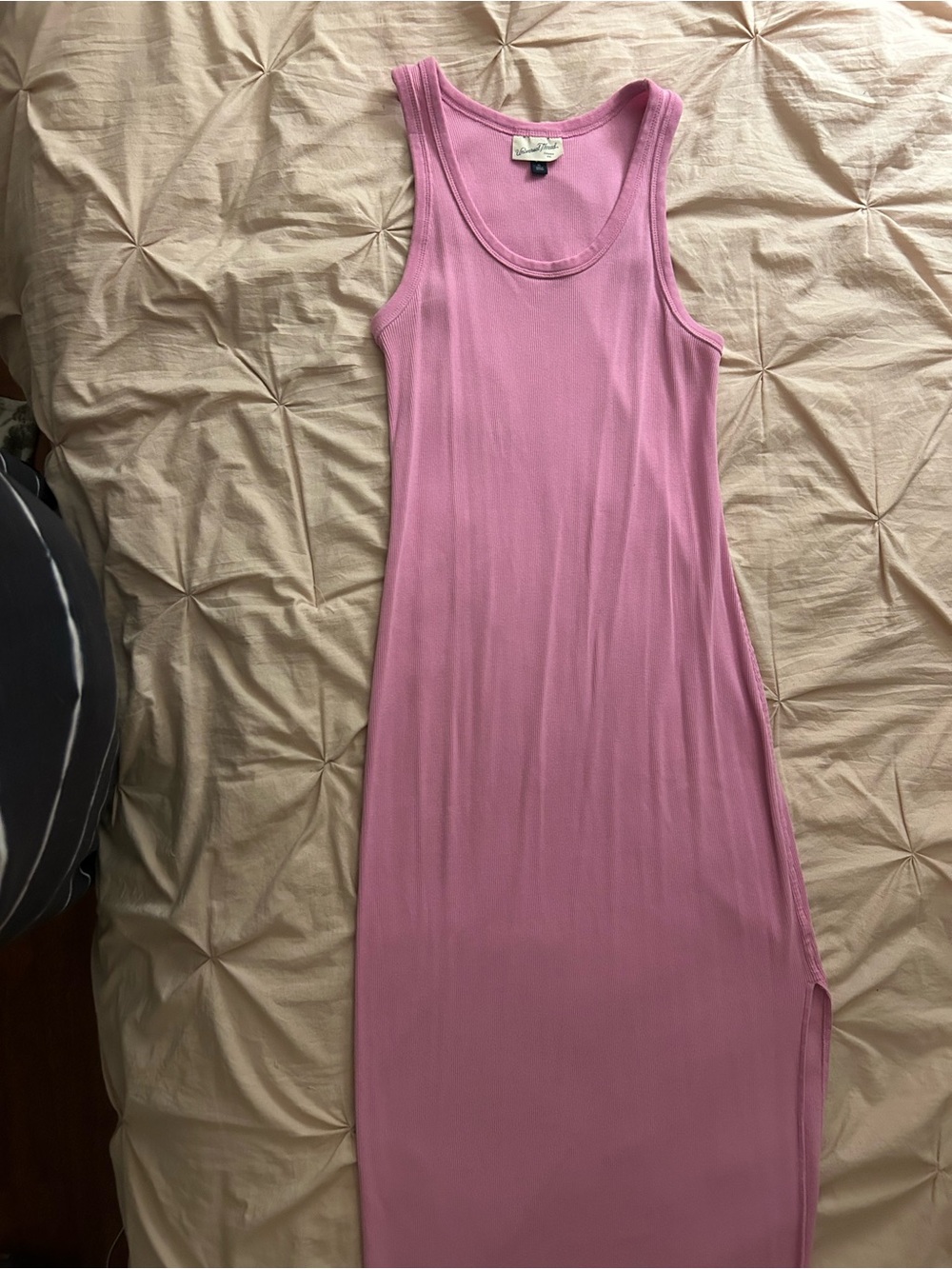 Universal Thread Bubblegum Pink Racerback Racerback Tank Ribbed Maxi Dress - Picture 10 of 14
